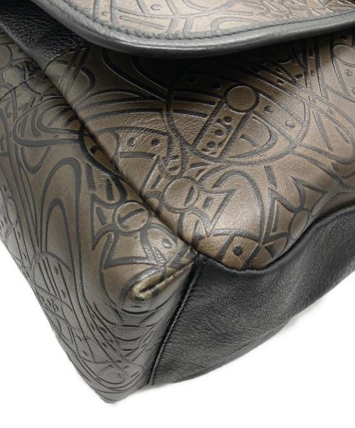 Vivienne Westwood（ヴィヴィアンウエストウッド）Vivienne Westwood (ヴィヴィアンウエストウッド) アーサー総柄リュック/オーブ柄リュック ブラウンの古着・服飾アイテム