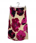 DRIES VAN NOTENドリスヴァンノッテン）の古着「総柄スカート」｜ピンク×ベージュ