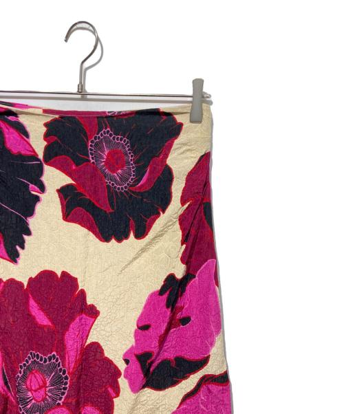 DRIES VAN NOTEN（ドリスヴァンノッテン）DRIES VAN NOTEN (ドリスヴァンノッテン) 総柄スカート ピンク×ベージュ サイズ:FREEの古着・服飾アイテム