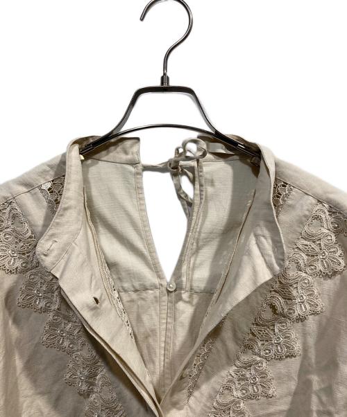 ne quittez pas（ヌキテパ）ne quittez pas (ヌキテパ) リネンコットンブラウス ベージュ サイズ:FREEの古着・服飾アイテム