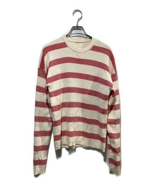 L'appartement（アパルトモン）L'Appartement (アパルトモン) 25SS Border Knit/25SS ボーダーニット レッド×ベージュ サイズ:-の古着・服飾アイテム
