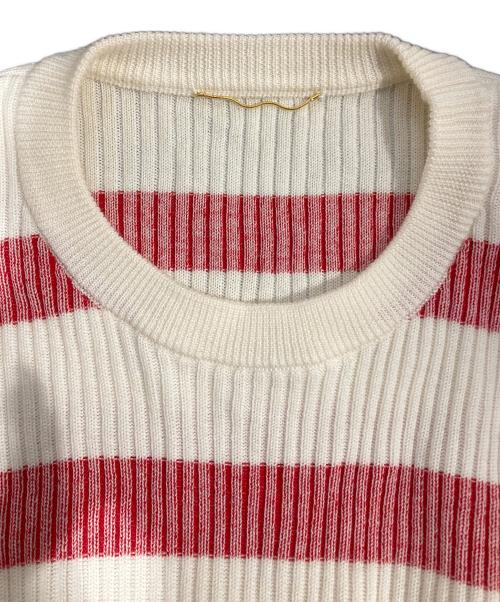 L'appartement（アパルトモン）L'Appartement (アパルトモン) 25SS Border Knit/25SS ボーダーニット レッド×ベージュ サイズ:-の古着・服飾アイテム