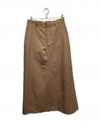 Couture d'adamクチュールドアダム）の古着「GUNCLUB CHECK LONG SKIRT」｜ブラウン