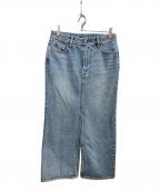 MUSE de Deuxieme Classeミューズ ドゥーズィエム クラス）の古着「DENIM W Slit スカート」｜インディゴ