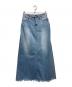 GOOD GRIEF!（グッドグリーフ）の古着「CUT OFF HEM DENIM LONG SKIRT」｜インディゴ