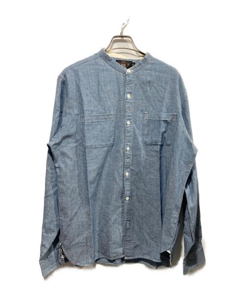 RRL（ダブルアールエル）RRL (ダブルアールエル) バンドカラーシャンブレーシャツ インディゴ サイズ:Ｍ/175の古着・服飾アイテム