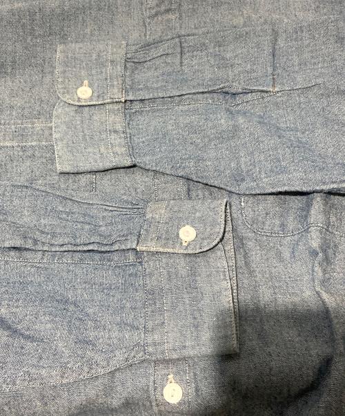 RRL（ダブルアールエル）RRL (ダブルアールエル) バンドカラーシャンブレーシャツ インディゴ サイズ:Ｍ/175の古着・服飾アイテム