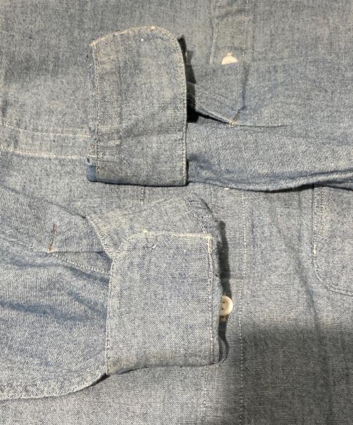 RRL（ダブルアールエル）RRL (ダブルアールエル) バンドカラーシャンブレーシャツ インディゴ サイズ:Ｍ/175の古着・服飾アイテム