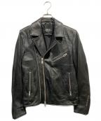 REPLAYリプレイ）の古着「ダブルライダースジャケット」｜ブラック
