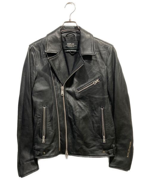 REPLAY（リプレイ）REPLAY (リプレイ) ダブルライダースジャケット ブラック サイズ:Sの古着・服飾アイテム