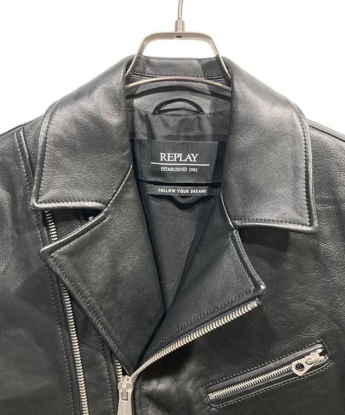 REPLAY（リプレイ）REPLAY (リプレイ) ダブルライダースジャケット ブラック サイズ:Sの古着・服飾アイテム