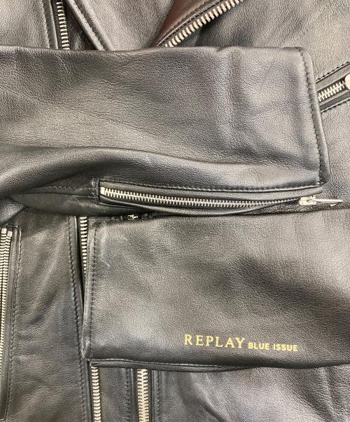 REPLAY（リプレイ）REPLAY (リプレイ) ダブルライダースジャケット ブラック サイズ:Sの古着・服飾アイテム