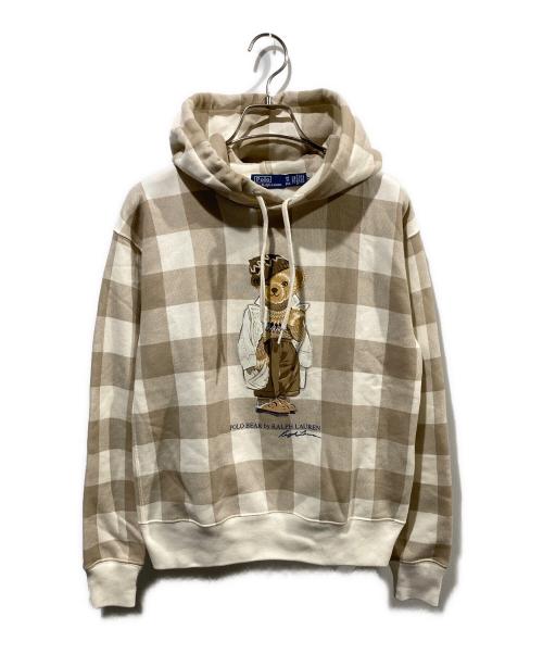 POLO RALPH LAUREN（ポロ・ラルフローレン）POLO RALPH LAUREN (ポロ・ラルフローレン) ポロベアプルオーバーパーカー ベージュ サイズ:xsの古着・服飾アイテム