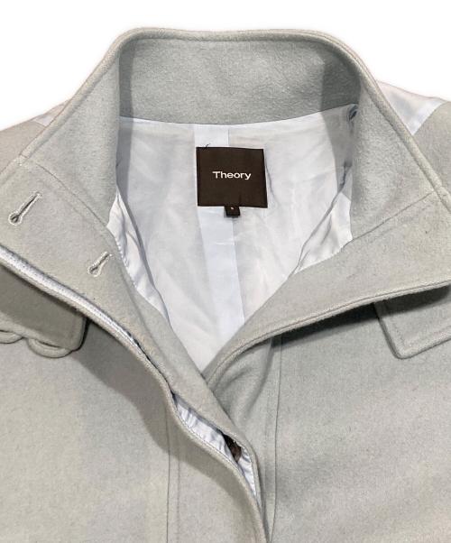 theory（セオリー）theory (セオリー) LAMB MELTON DUFFLE COAT ミントグリーン サイズ:Sの古着・服飾アイテム