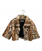 yves salomonイヴサロモン）の古着「レオパード柄ラビットファージャケット」｜ブラウン