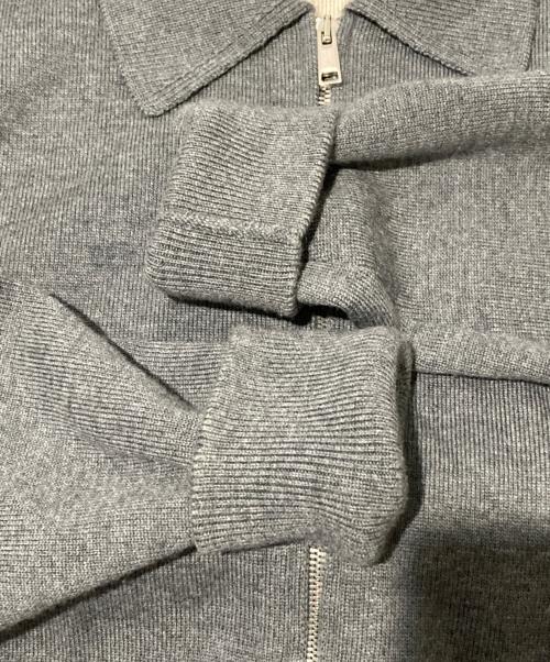 theory（セオリー）theory (セオリー) ダブルフェイスジップアップニット/ドライバーズニット グレー サイズ:Mの古着・服飾アイテム