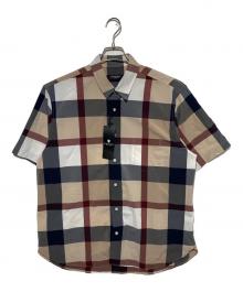 BLACK LABEL CRESTBRIDGE（ブラックレーベル クレストブリッジ）の古着「半袖チェックシャツ」｜ベージュ
