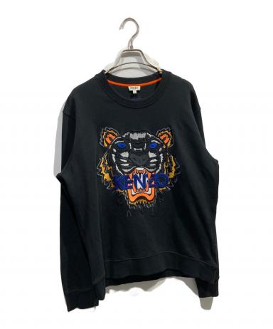 中古・古着通販】KENZO (ケンゾー) タイガー刺繍スウェット ブラック