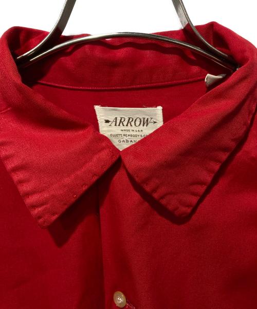 ARROW（アロー）ARROW (アロー) 50’S-60'S レーヨンシャツ レッド サイズ:SIZE 16 1/2の古着・服飾アイテム