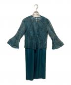 stola.ストラ）の古着「オケージョンワンピース＆レースブラウスセット」｜グリーン