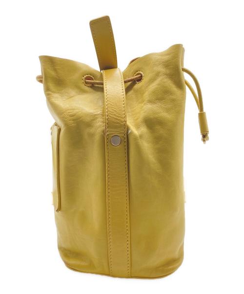 JIL SANDER（ジルサンダー）JIL SANDER (ジルサンダー) レザーショルダーバッグ イエローの古着・服飾アイテム