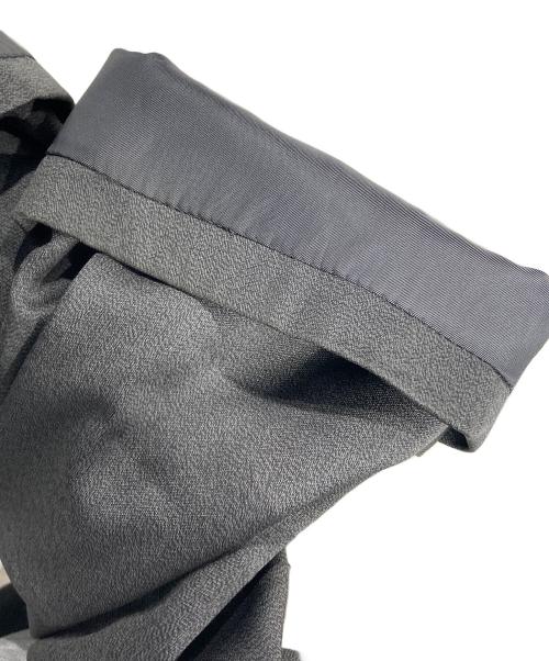 Yves Saint Laurent（イヴサンローラン）Yves Saint Laurent (イヴサンローラン) ジャガードライナーウールシルクステンカラーコート グレー サイズ:SIZE 170の古着・服飾アイテム