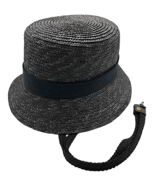 MUKU-AN（ムク アン）MUKU-AN (ムク アン) STRAW HAT ブラックの古着・服飾アイテム