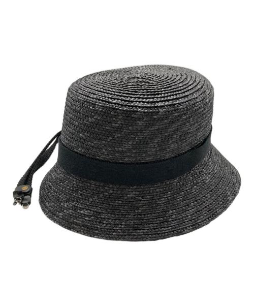 MUKU-AN（ムク アン）MUKU-AN (ムク アン) STRAW HAT ブラックの古着・服飾アイテム