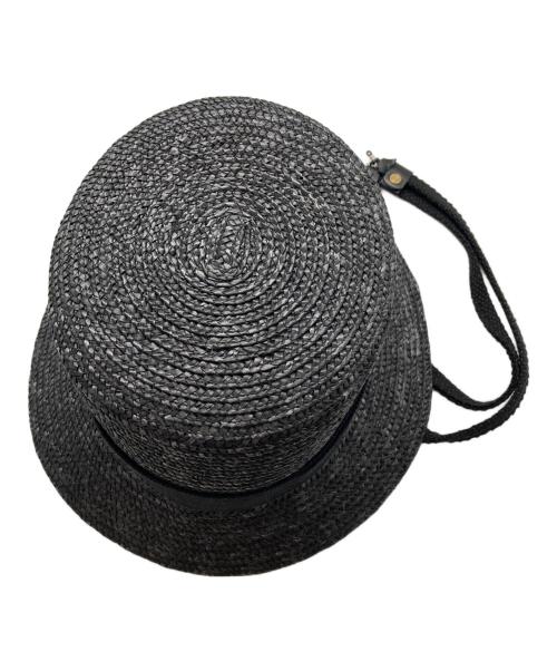 MUKU-AN（ムク アン）MUKU-AN (ムク アン) STRAW HAT ブラックの古着・服飾アイテム
