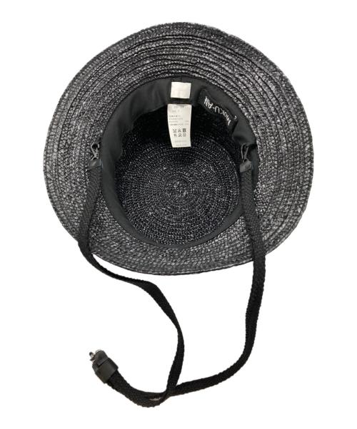 MUKU-AN（ムク アン）MUKU-AN (ムク アン) STRAW HAT ブラックの古着・服飾アイテム