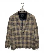 T-JACKET By TONELLOティージャケット バイ トネッロ）の古着「チェックテーラードジャケット」｜ネイビー×イエロー