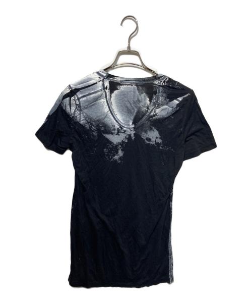 MA JULIUS（エムエイユリウス）MA JULIUS (エムエイユリウス) プリントTシャツ ブラック サイズ:2の古着・服飾アイテム