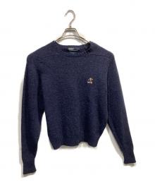 POLO RALPH LAUREN（ポロ・ラルフローレン）の古着「ポロベア刺繍ニット」｜ネイビー