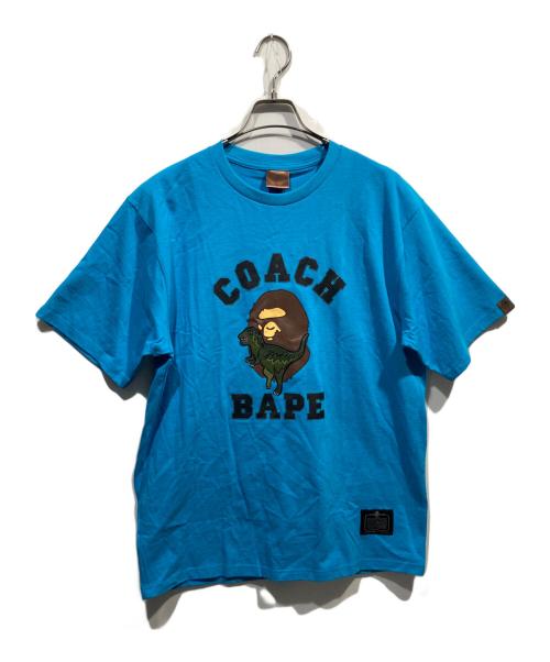 COACH（コーチ）COACH (コーチ) A BATHING APE (ア ベイシング エイプ) REXY TEE ブルー サイズ:XLの古着・服飾アイテム