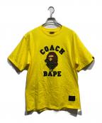 COACH×A BATHING APEコーチ×ア ベイシング エイプ）の古着「REXY TEE」｜イエロー