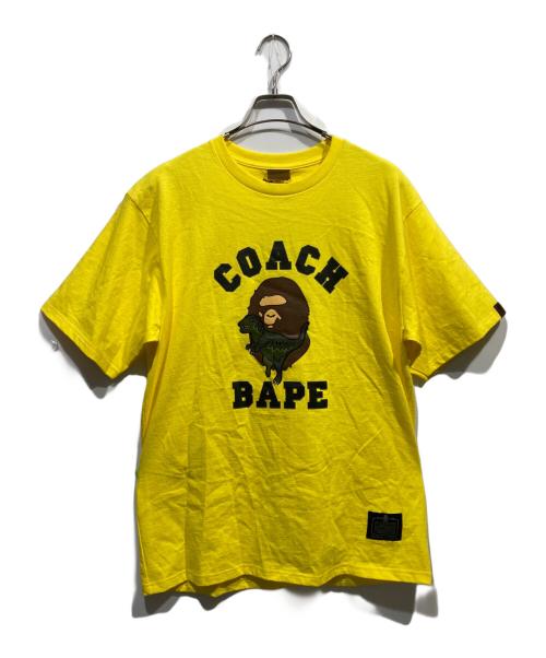 COACH（コーチ）COACH (コーチ) A BATHING APE (ア ベイシング エイプ) REXY TEE イエロー サイズ:XLの古着・服飾アイテム