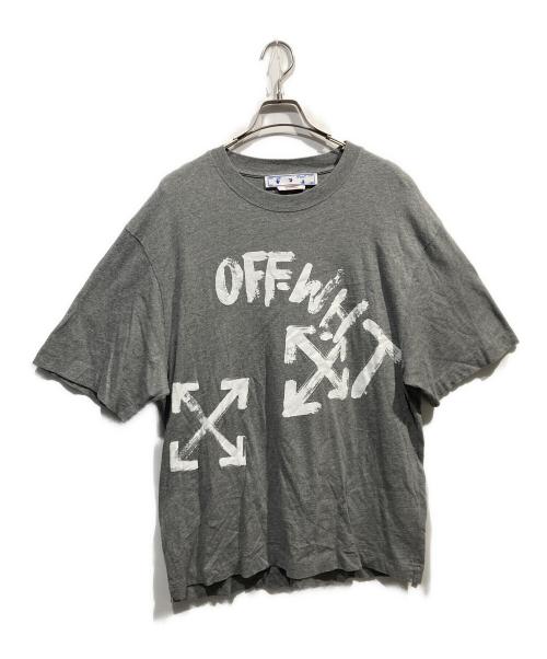 OFFWHITE（オフホワイト）OFFWHITE (オフホワイト) Paint Script Over Skate S/S Tee グレー サイズ:Lの古着・服飾アイテム