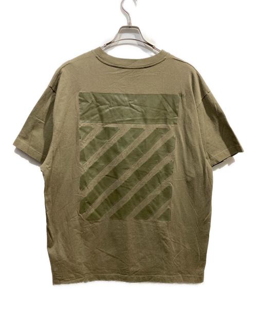 OFFWHITE（オフホワイト）OFFWHITE (オフホワイト) バックプリントロゴTシャツ カーキ サイズ:Mの古着・服飾アイテム