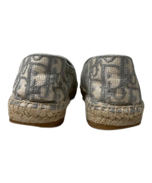 Christian Dior（クリスチャン ディオール）Christian Dior (クリスチャン ディオール) トロッター柄エスパドリーユ ライトグレー サイズ:37の古着・服飾アイテム