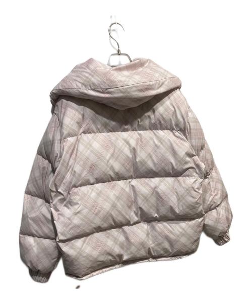 darich（ダーリッチ）darich (ダーリッチ) リボンチェックダウンジャケット ピンク サイズ:FREEの古着・服飾アイテム