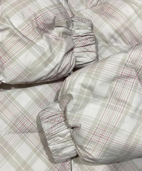 darich（ダーリッチ）darich (ダーリッチ) リボンチェックダウンジャケット ピンク サイズ:FREEの古着・服飾アイテム