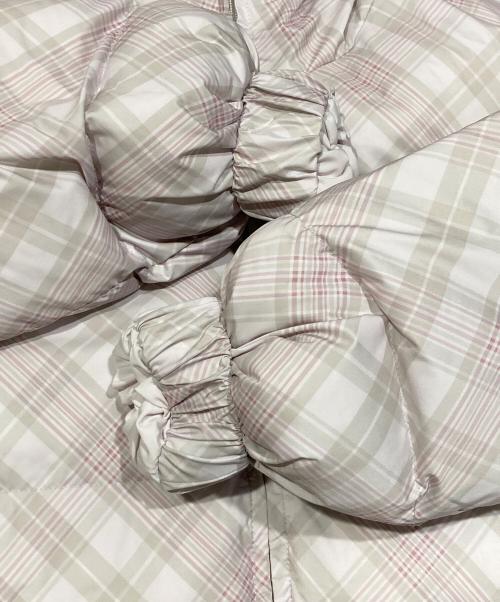 darich（ダーリッチ）darich (ダーリッチ) リボンチェックダウンジャケット ピンク サイズ:FREEの古着・服飾アイテム