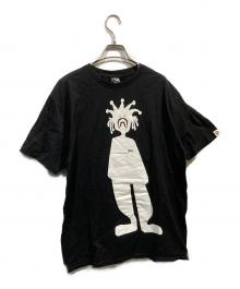 stussy×A BATHING APE（ステューシー×ア ベイシング エイプ）の古着「SHARKMAN TEE」｜ブラック