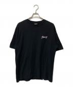 stussyステューシー）の古着「ワンポイントロゴTシャツ」｜ブラック