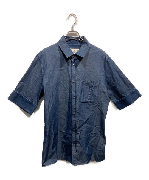 Maison Margiela（メゾンマルジェラ）Maison Margiela (メゾンマルジェラ) 半袖デニムシャツ インディゴ サイズ:SIZE 46の古着・服飾アイテム