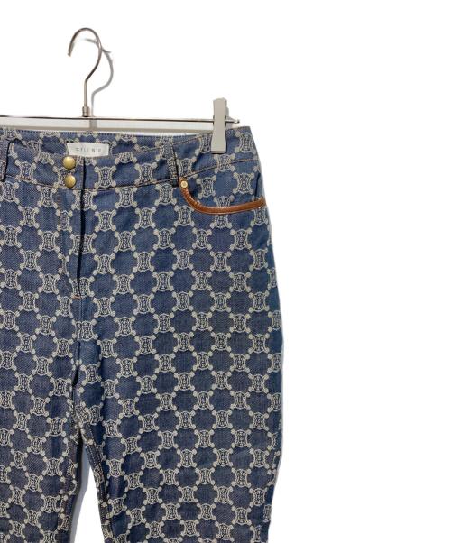 CELINE（セリーヌ）CELINE (セリーヌ) トリオンフ モノグラム デニム インディゴ サイズ:40の古着・服飾アイテム
