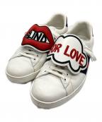 GUCCIグッチ）の古着「ACE BLIND FOR LOVE パッチスニーカー」｜ホワイト