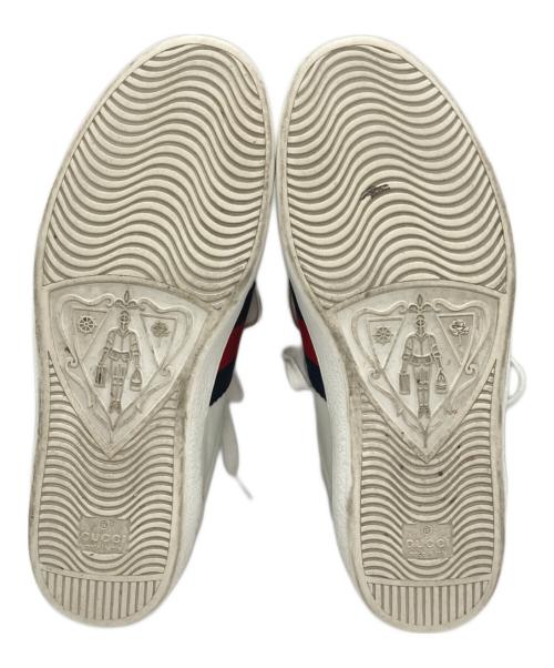 GUCCI（グッチ）GUCCI (グッチ) ACE BLIND FOR LOVE パッチスニーカー ホワイト サイズ:7 1/2の古着・服飾アイテム