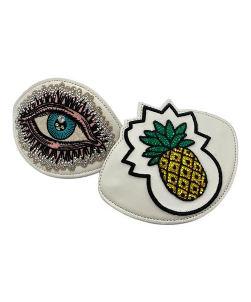 GUCCI（グッチ）GUCCI (グッチ) ACE BLIND FOR LOVE パッチスニーカー ホワイト サイズ:7 1/2の古着・服飾アイテム