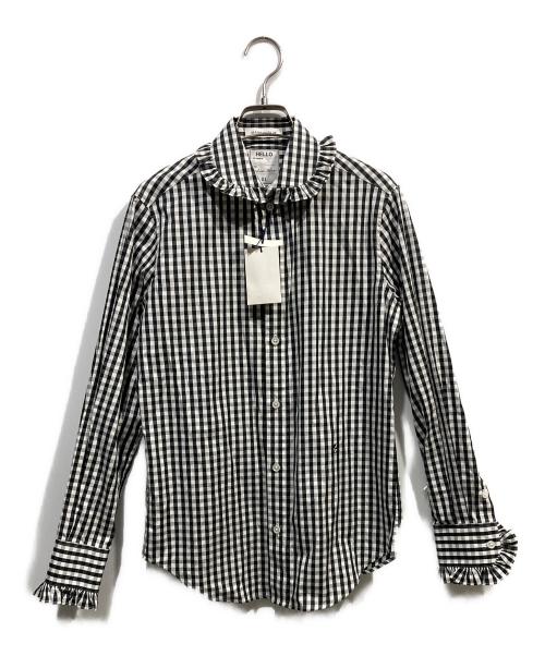 MADISON BLUE（マディソンブルー）MADISON BLUE (マディソンブルー) 22SSギンガムチェック フリル シャツ ホワイト サイズ:01の古着・服飾アイテム